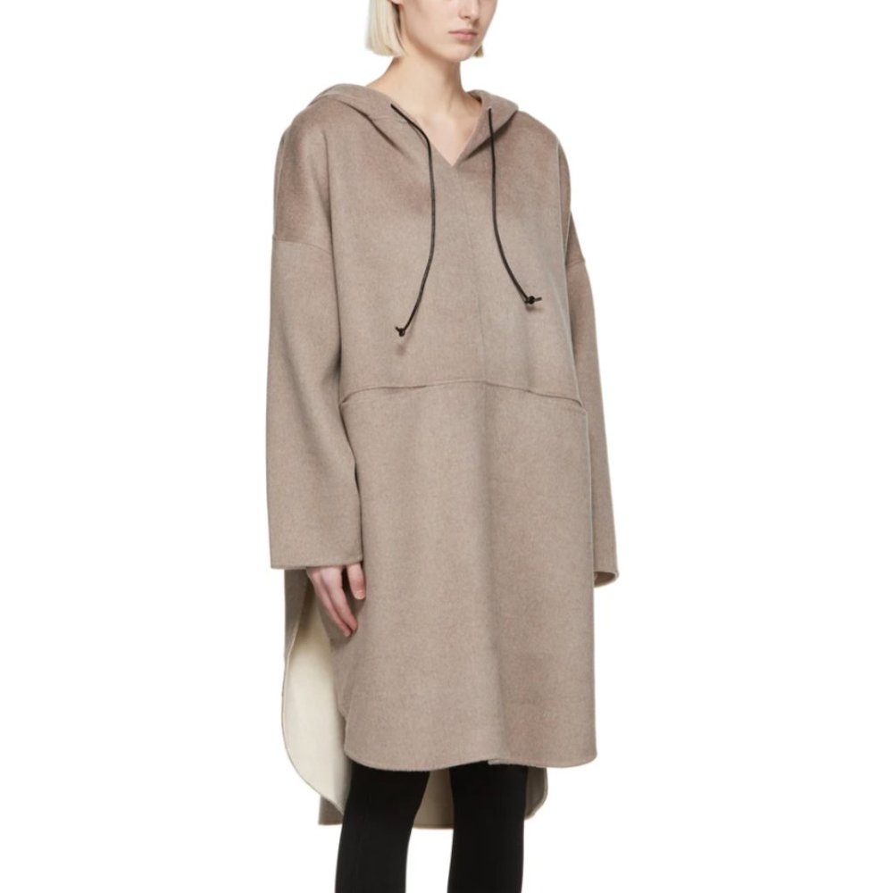 Toteme Taupe Wool Cashmere Pullover Coat XXS